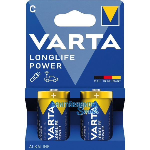 VARTA Batterie Longlife Power LR14/C 1,5 Volt 2 St�ck