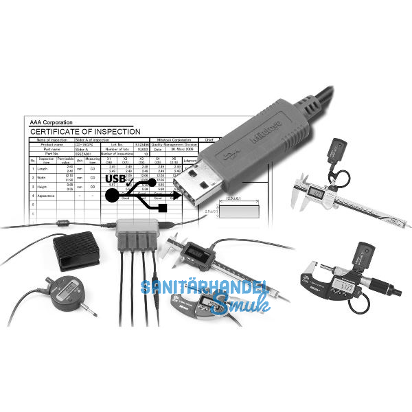 MITUTOYO Software USB-ITPAK 06AFM386 zur Datenerfassung mit Excel