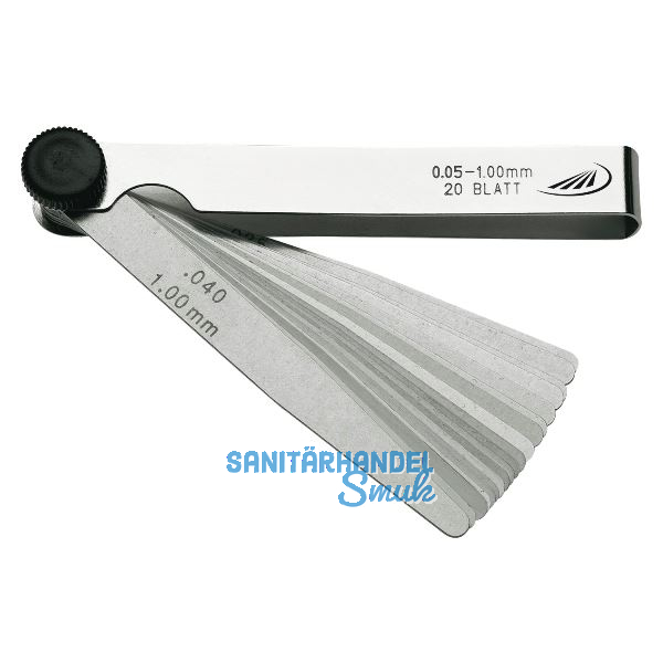 HELIOS PREISSER F�hlerlehre Messbereich 0,05-0,50 mm Blattl�nge 100 mm 8 Blatt