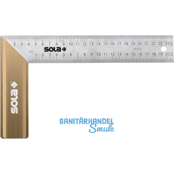 SOLA Winkelhaken SRB Aluschenkel mit 45�/135� Gehrungsanschlag 250 x 145 mm