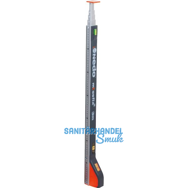 NEDO Teleskopmessstab mEssfix 2 ausziehbar 70-300 cm im Etui