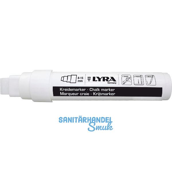 LYRA Kreidemarker Strichbreite 8-15 mm wei�