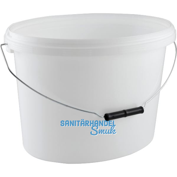 Eimer Oval 12,5L wei� mit B�gel ohne Deckel