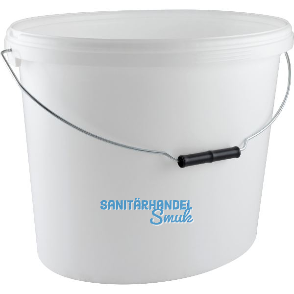 Eimer Oval 18L wei� mit B�gel ohne Deckel