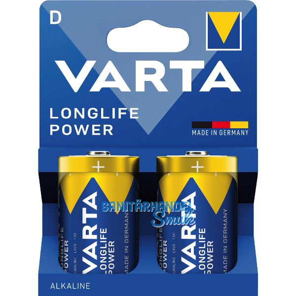 VARTA Batterie Longlife Power LR20/D 1,5 Volt 2 St�ck