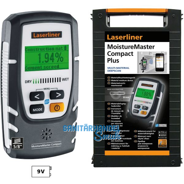 LASERLINER Holz- und Bau-Feuchtemessger�t MoistureMaster Compact Plus