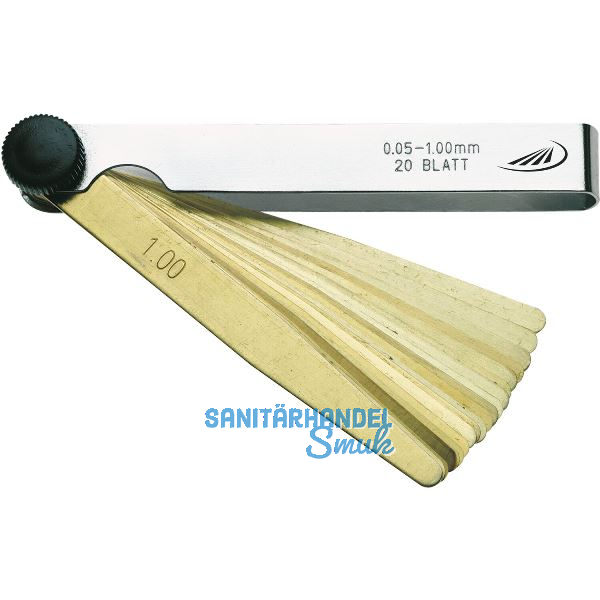 HELIOS PREISSER F�hlerlehre Messbereich 0,05-1,00 mm Blattl�nge 100 mm 20 Blatt