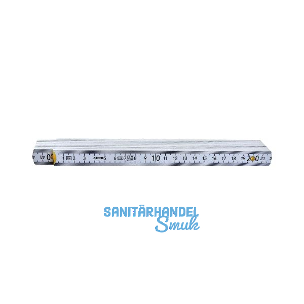 Holz-Gliederma�stab wei� versenkte Feder 2 m EG-Pr�fzeichen Genauigkeit III