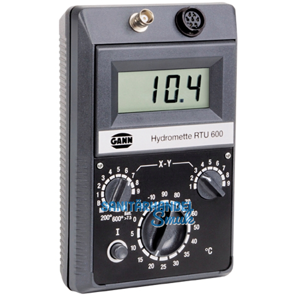 GANN Hydromette RTU 600 4-fach Messger�t f�r Holz, Bau, Luft, Temperatur