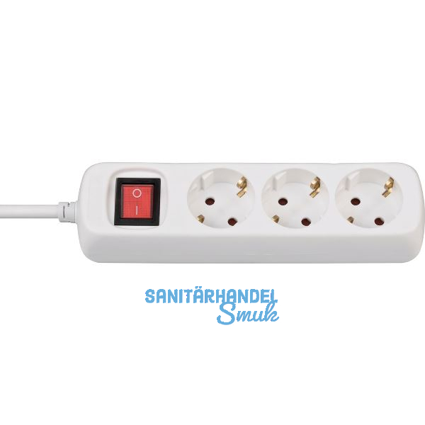 3 Fach Stromverteiler mit 1400 mm Kabel und Schalter