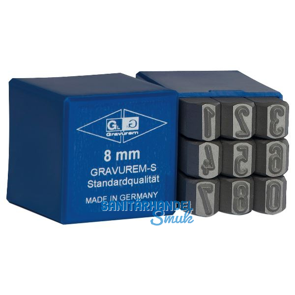 Schlagziffern-Satz Standard 6 mm