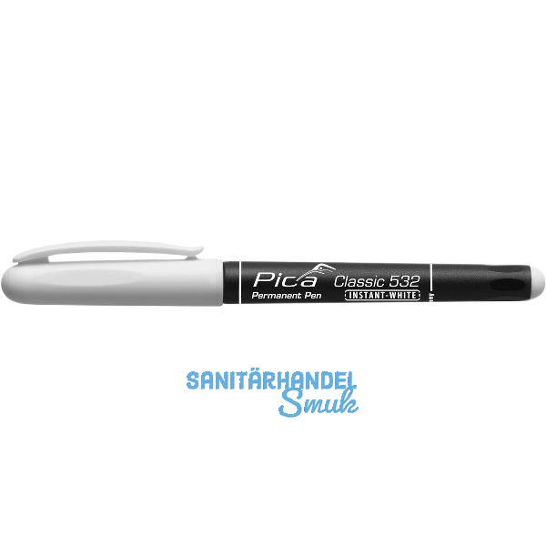 PICA Permanent Marker 532/32 INSTANT-WHITE Strichbreite 1-2 mm Rundspitze