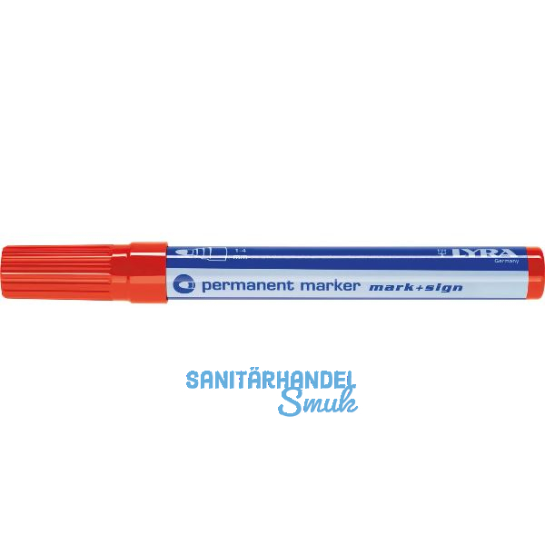 LYRA Permanent-Marker 112 Strichbreite 1-4 mm rot runde Spitze