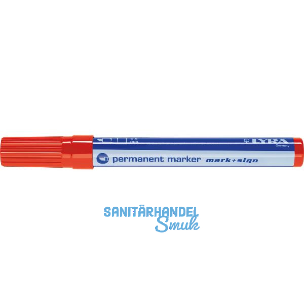 LYRA Permanent-Marker 111 Strichbreite 2-6 mm rot schr�ge Spitze