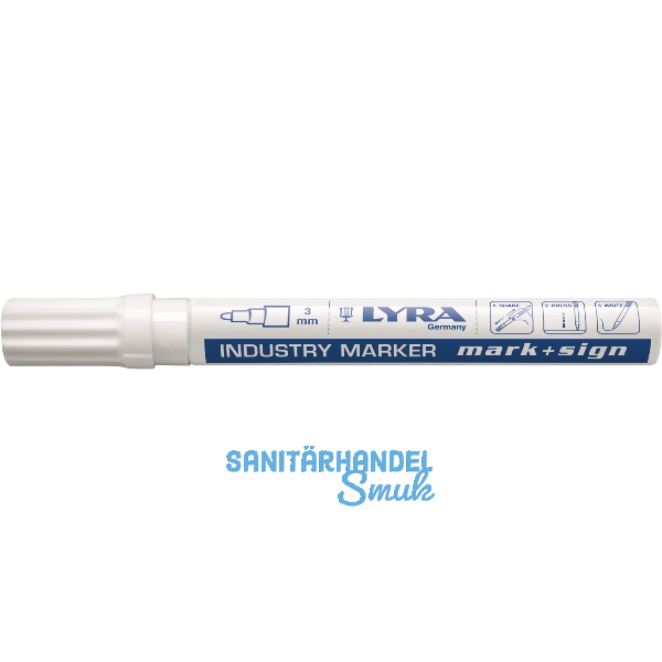 LYRA Lackmalstift 114 Strichbreite 3 mm wei�