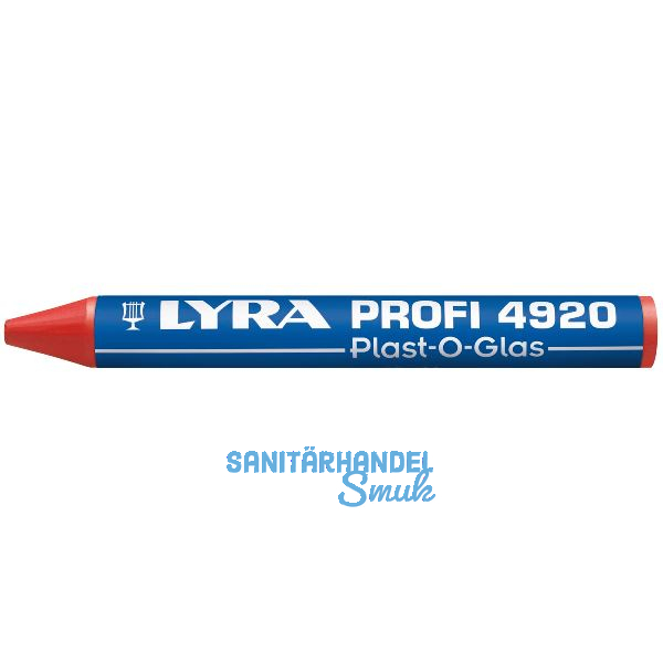 LYRA Wachskreide 4920 Plast-O-Glas runde Form rot Inhalt 12 St�ck