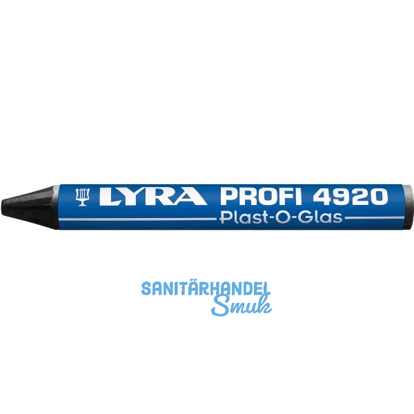 LYRA Wachskreide 4920 Plast-O-Glas runde Form schwarz Inhalt 12 St�ck