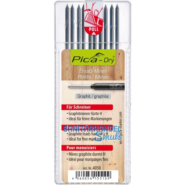 PICA Ersatzminen-Set Pica Dry H�rte H f�r Tischler Inhalt 10 St�ck
