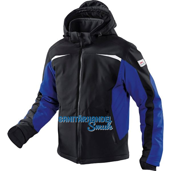 K�BLER Winter-Softshelljacke Form 1041 schwarz/kornblau S