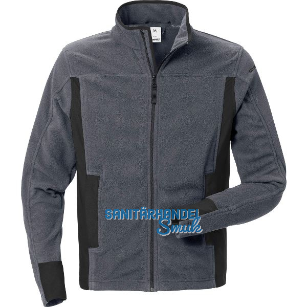 FRISTADS Fleecejacke 4003 MFL grau/schwarz XXL
