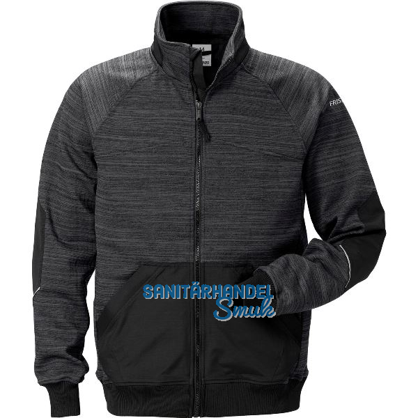 FRISTADS Sweatjacke 7052 SMP grau/schwarz S
