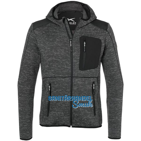 K�BLER Strickjacke Light Form 1441 anthrazit/schwarz M