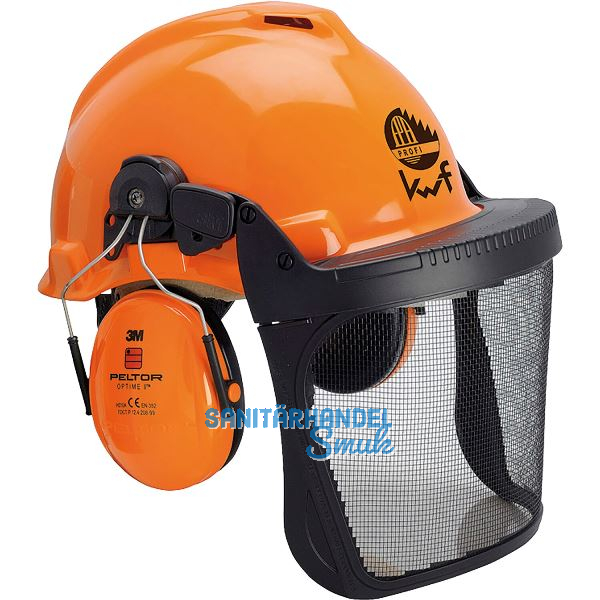 3M Forsthelm G3000 bel�ftet mit Visier und Geh�rschutz Farbe orange