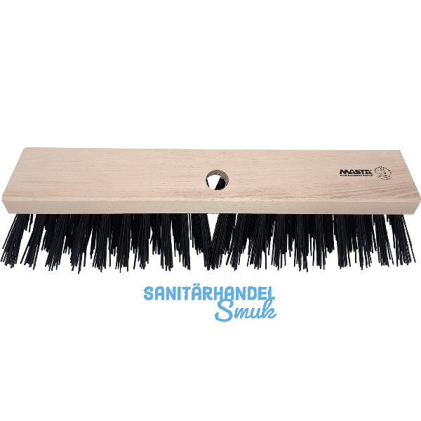 MASTA Stra�enbesen Elaston glatt L�nge 400 mm Flachholz m. Stielloch
