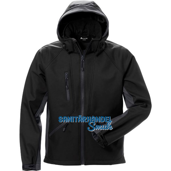 ACODE Softshell-Kapuzenjacke Windwear Farbe schwarz 46 (S)