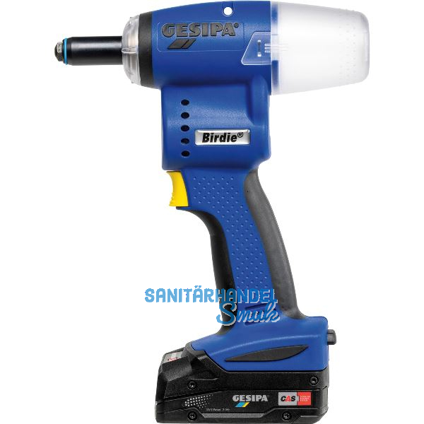 GESIPA Akku-Blindniet-Setzger�t Birdie CAS 18 V / 2 x 2,0 Ah Li-Ion im Karton