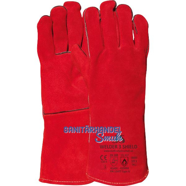 STAFFL Schwei�erhandschuh Welder 3 Shield 0604 Gr��e 10.5 Rindspaltleder
