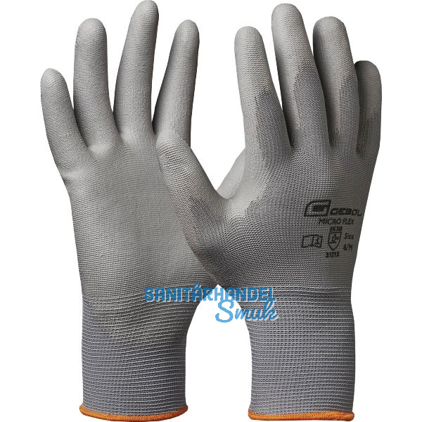 GEBOL Schutzhandschuh Micro Flex grau Gr��e 7