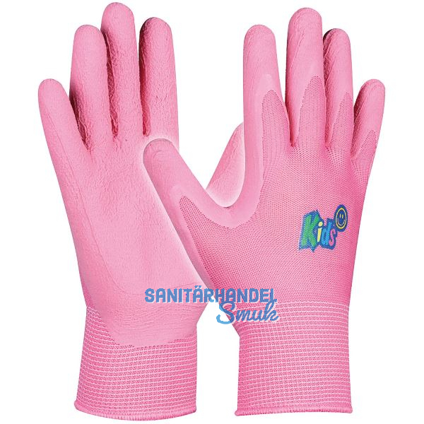 GEBOL Kinder Schutzhandschuh Kids Farbe pink Gr��e 5-8 Jahre