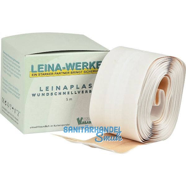 LEINA Wundschnellverband lose in Faltschachtel breite 6 cm l�nge 5 m