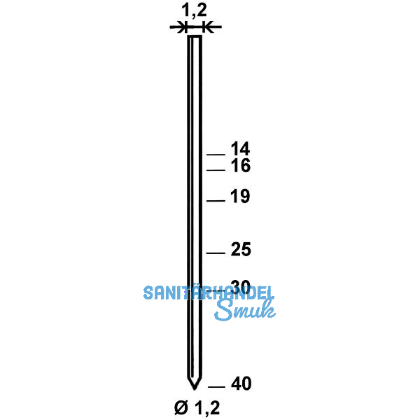 ALSAFIX Stifte GA 25 mm aus Stahldraht verzinkt (5000 St)