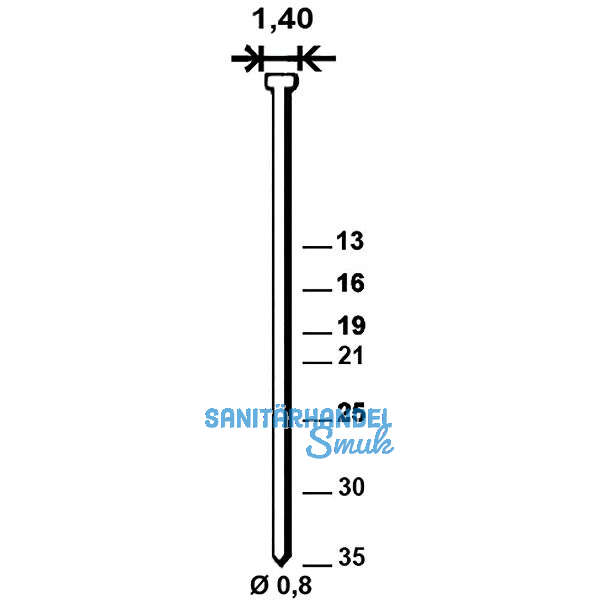 ALSAFIX Stauchkopfnagel JA 19 mm aus Stahldraht verzinkt (20000 St)