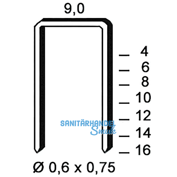 ALSAFIX Klammern Type V 6 mm aus Stahldraht verzinkt (10000 St�ck)