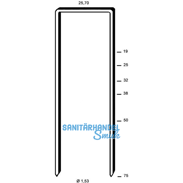 ALSAFIX Klammern Type WD 75 mm aus Stahldraht verzinkt (2800 St�ck)