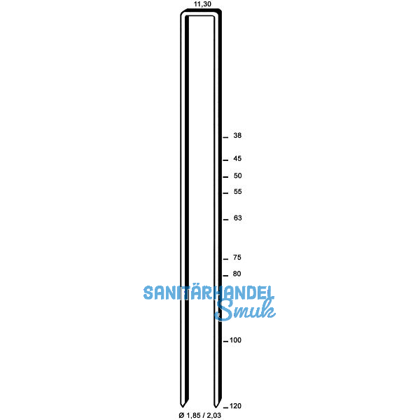ALSAFIX Klammern Type Q 45 mm aus Stahldraht verzinkt (10000 St�ck)