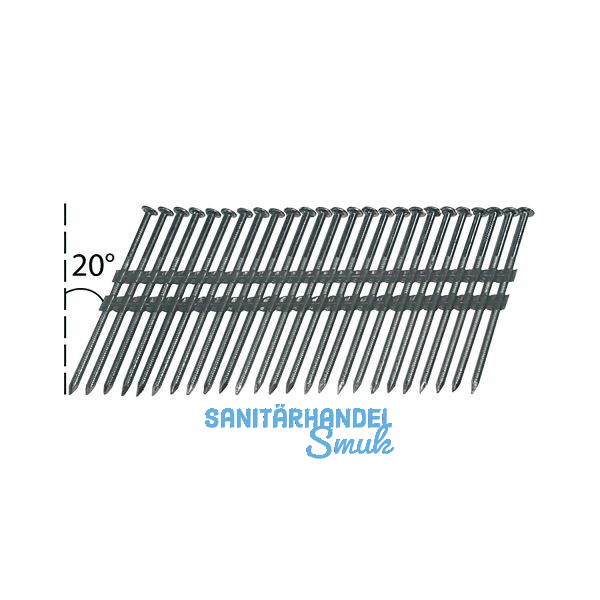 ALSAFIX Nagelstreifen 3,1x90 mm verzinkt Kunststoffgebunden 20 Grad (2200 St�ck)