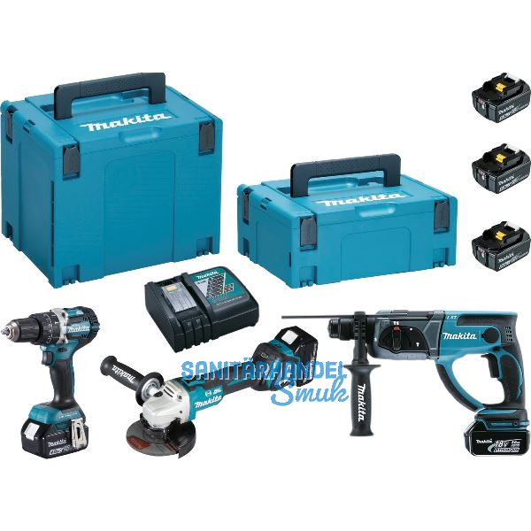MAKITA Akku-Set DLX3093TJ 18 Volt / 5,0 Ah (IEC) Li-Ion
