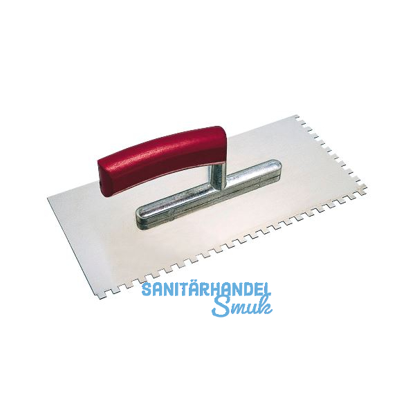 KAUFMANN Auftrag Gl�ttkelle 280 x 130 mm rostfrei zweiseitig gezahnt 15 x 15 mm