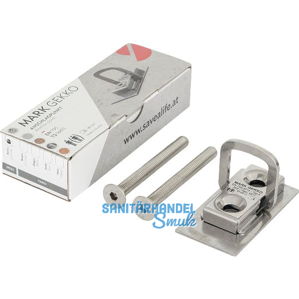 MARK Anschlagpunkt Gekko Vario EN795 95x50x14 mm zum Einsatz in Beton