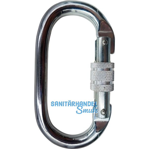 TEUFELBERGER Schraub-Karabiner Stahl Oval SL Silber �ffnungsweite 18 mm