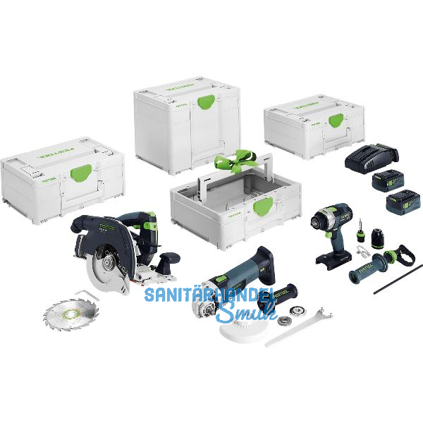 FESTOOL Akku-Combo-Set Holzbau 18 Volt / 5,0 Ah (IEC) Li-Ion