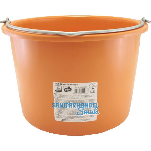 Baueimer HDPE kranbar Inhalt 20 Liter mit Nasenb�gel