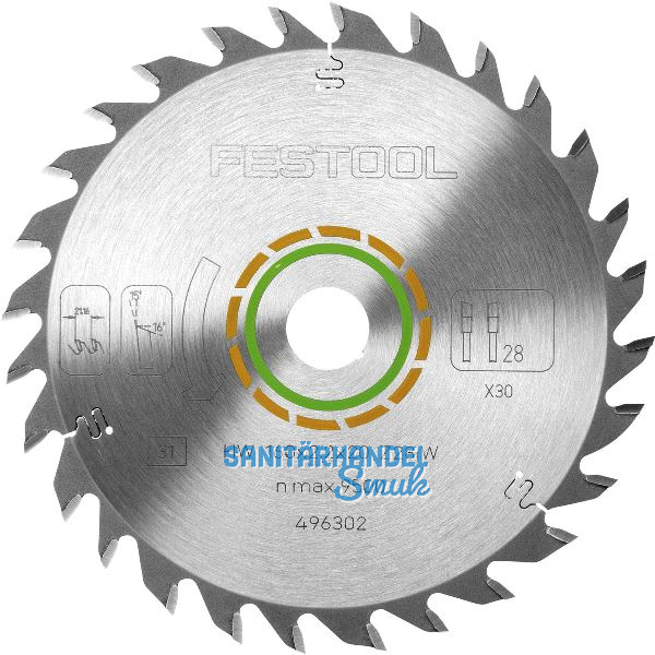 FESTOOL Universal Kreiss�geblatt HW � 160 x 2.2 x 20 Z�hne 28 Wechselzahn