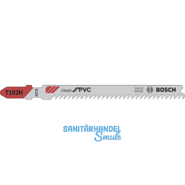 BOSCH Stichs�geblatt T102H PVC L�nge 100 mm - 3 St�ck