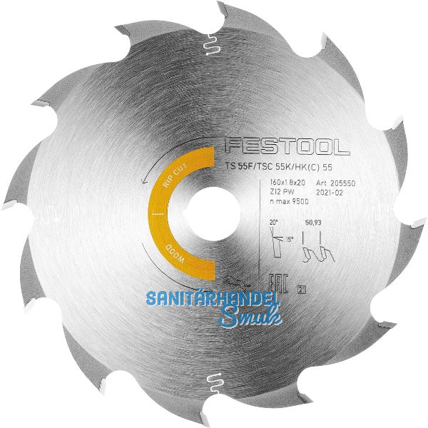 FESTOOL Panther Kreiss�geblatt HW � 160 x 20 x 1,8 Z�hne 12 Wechselzahn Panther