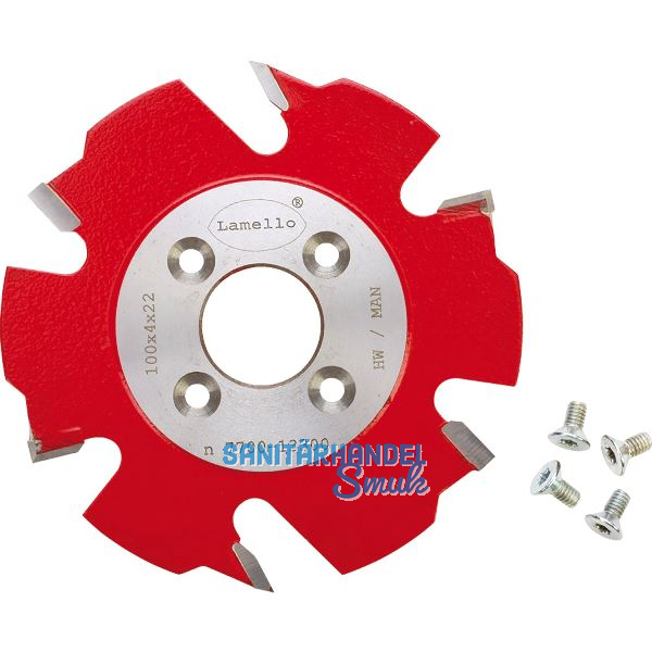 LAMELLO Nutfr�ser HW mit Vorschneider 100 x 4 x 22 mm Z6